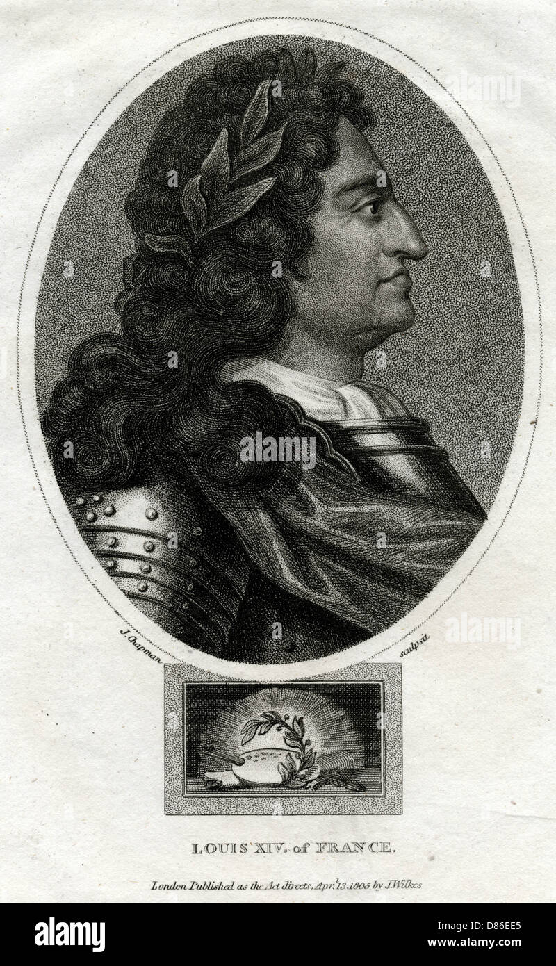Louis XIV - Re di Francia Foto Stock