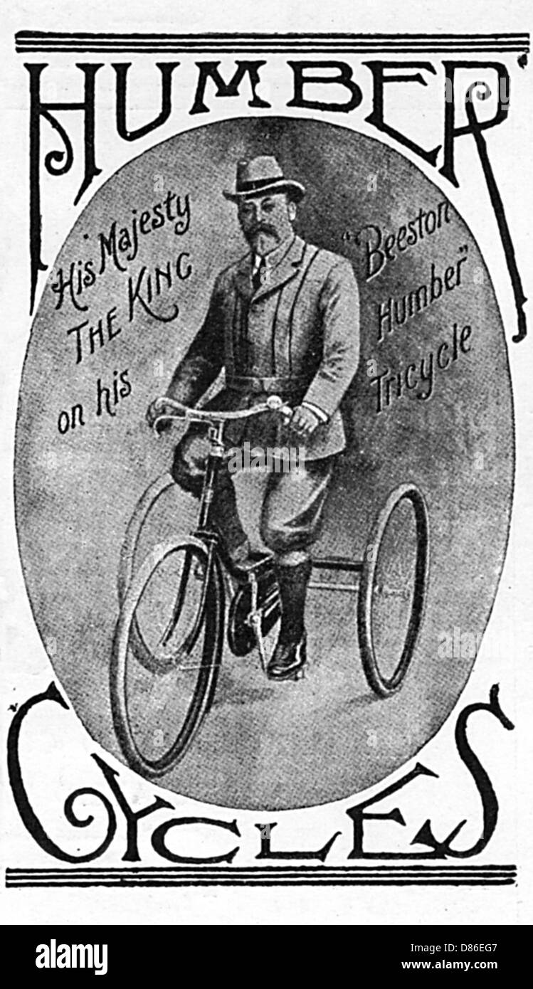 Annuncio per Humber Cycles, con Edward VII 1902 Foto Stock