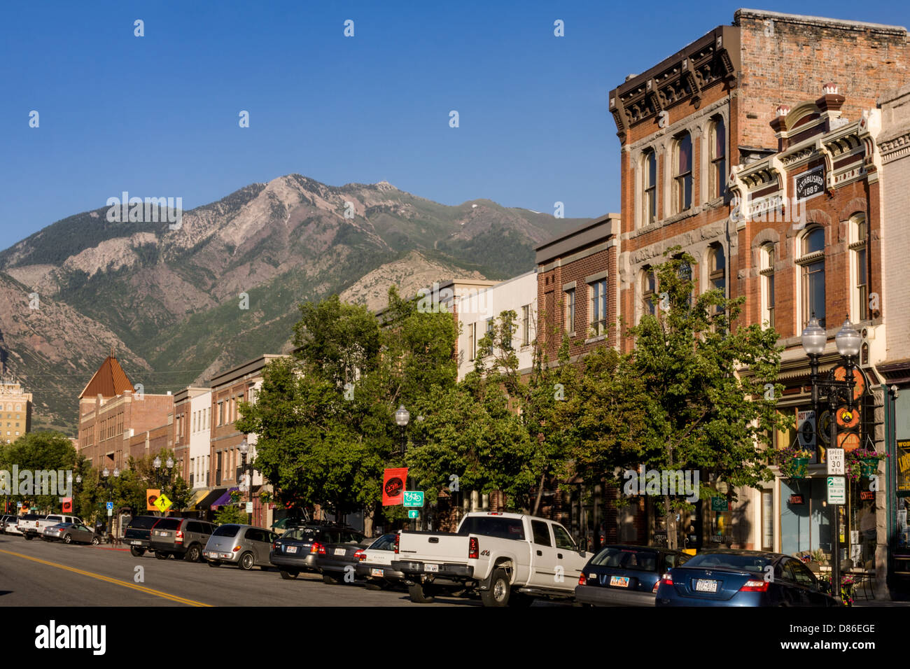 Xxv storica strada di Ogden, Utah Foto Stock
