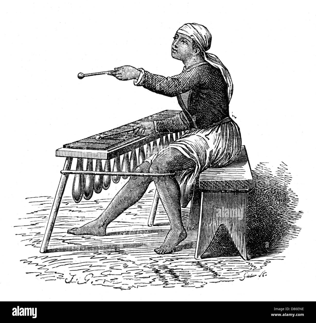 Centrale di Musica americana il marimba Foto Stock