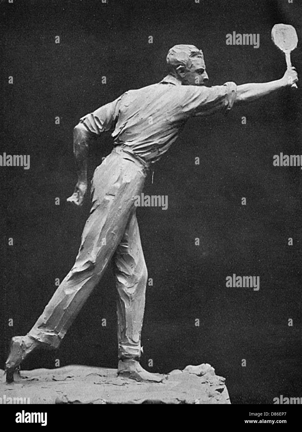 Statua del tennista Anthony Wilding Foto Stock