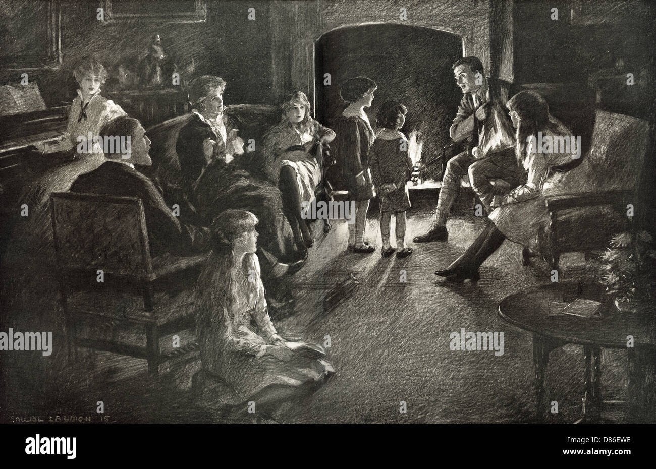 Soldato a casa in congedo, 1915 Foto Stock