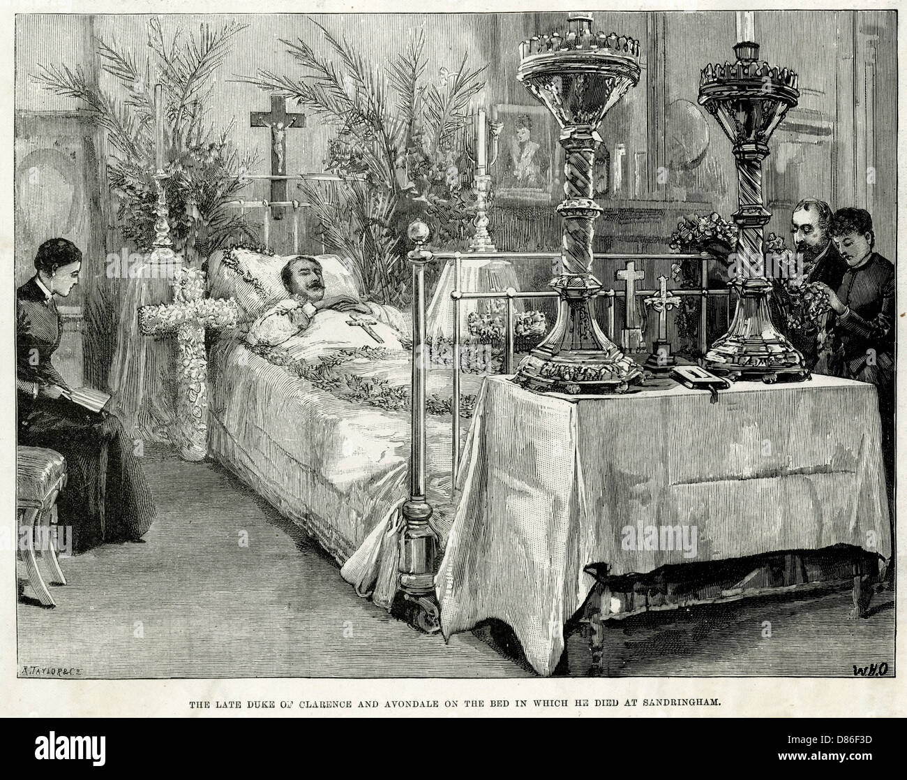 La morte del principe Albert Victor Duca di Clarence e Avondale Foto Stock