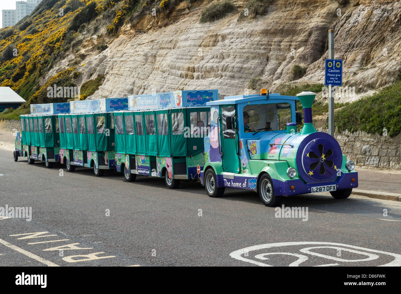 Boscombe, Bournemouth terra treno (talvolta chiamati "treno Noddy') Foto Stock