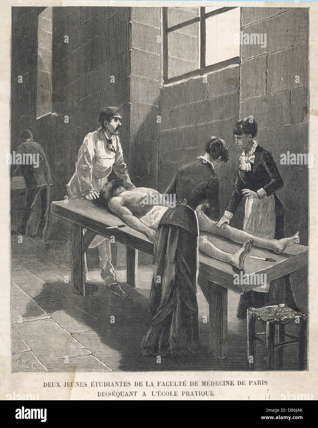 DISSEZIONE DEGLI STUDENTI 1880 Foto Stock