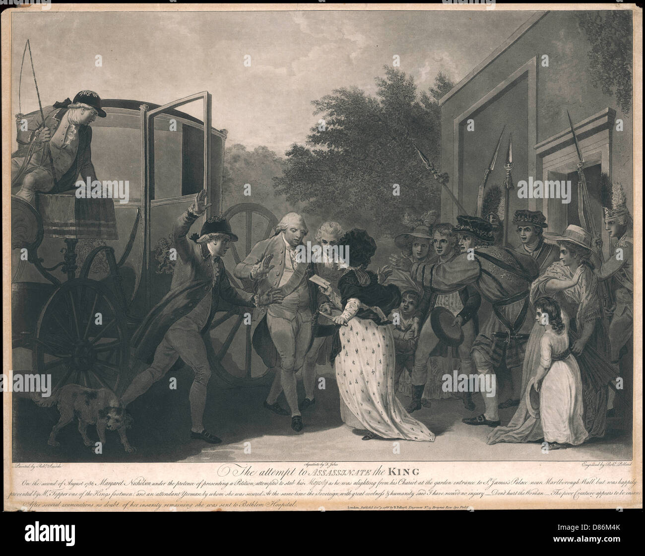 Giorgio III attaccò il 1786 Foto Stock