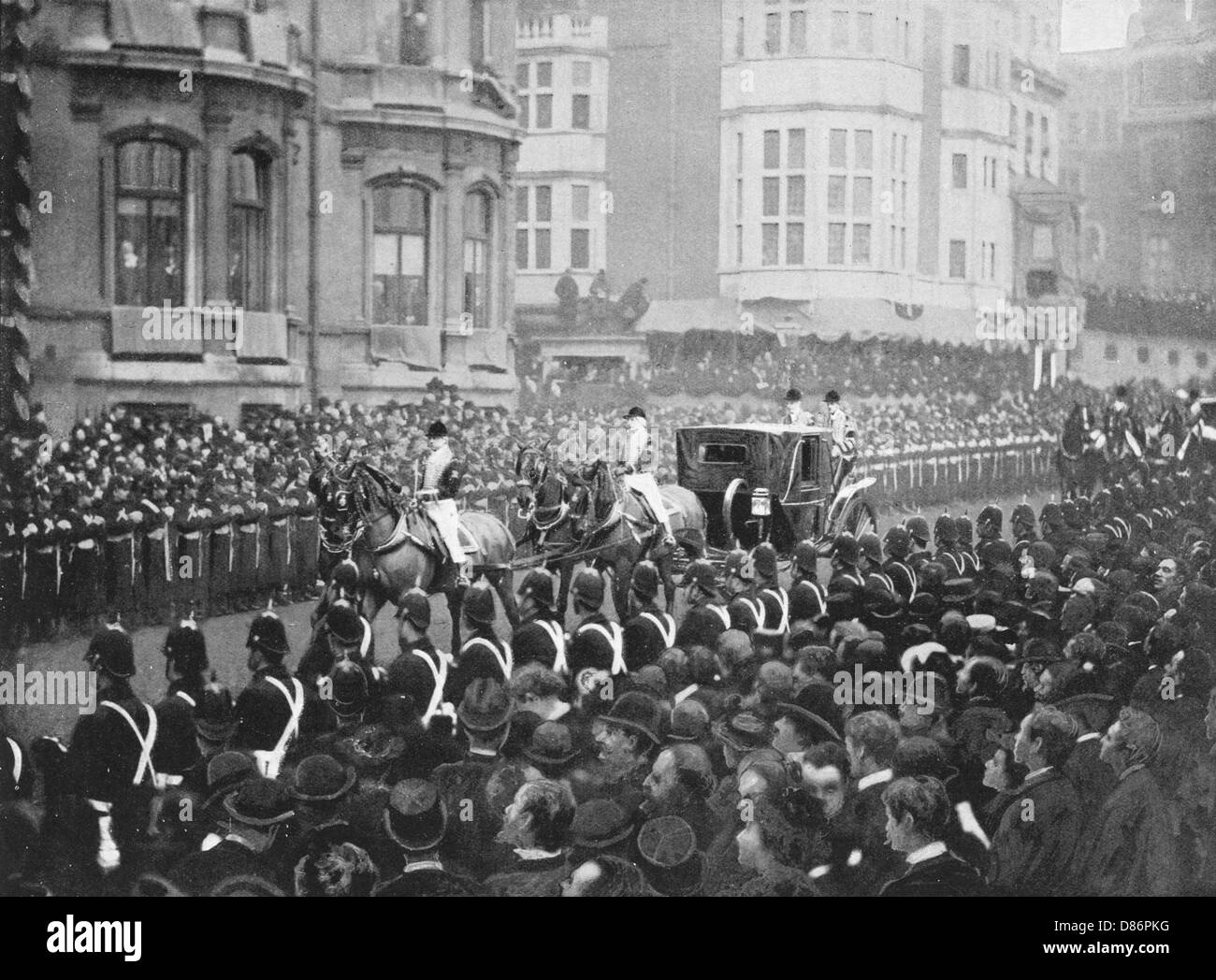 Queen Victorias Funerale Foto Stock