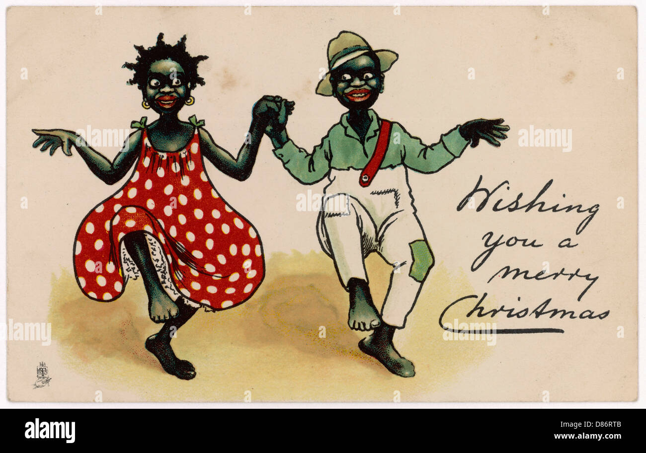 CARD/BLACK COUPLE DANCE Foto Stock