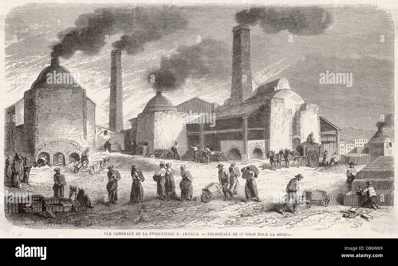 Industria - Brickmaking 1863 Foto Stock