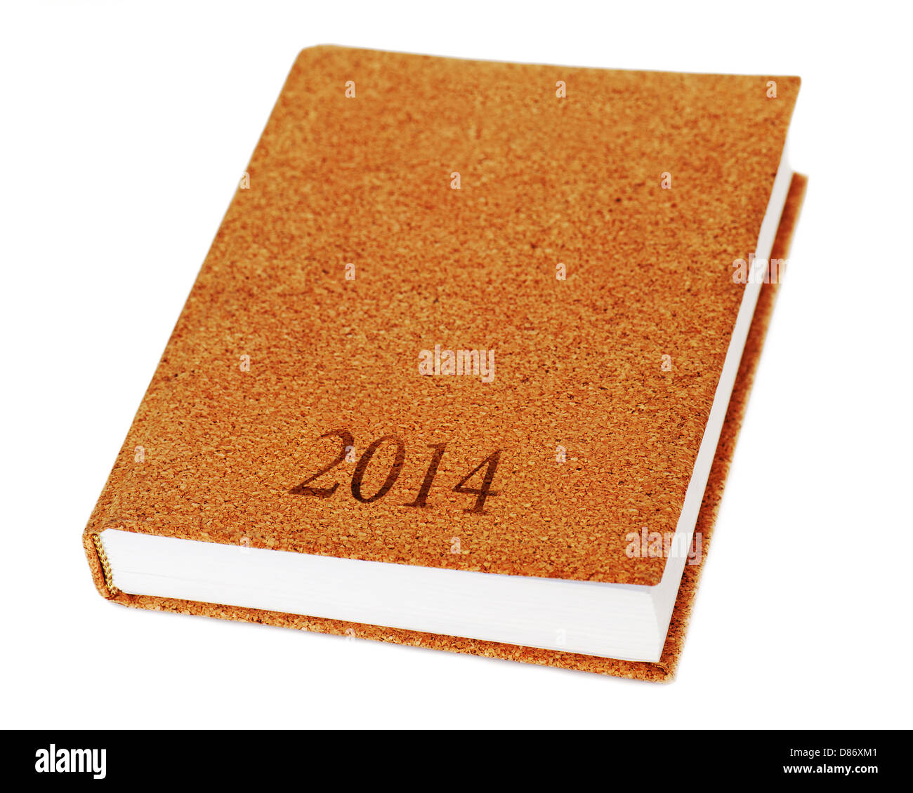 Diario 2014 prenota isolati su sfondo bianco. Foto Stock