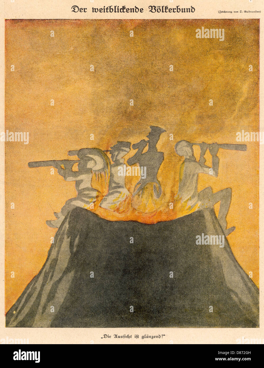 SEDUTA SUL VULCANO Foto Stock