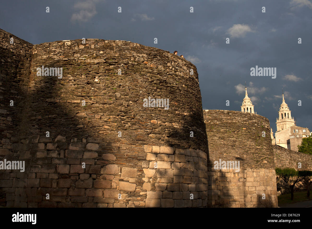 Le mura romane. Architettura militare, III secolo Foto Stock