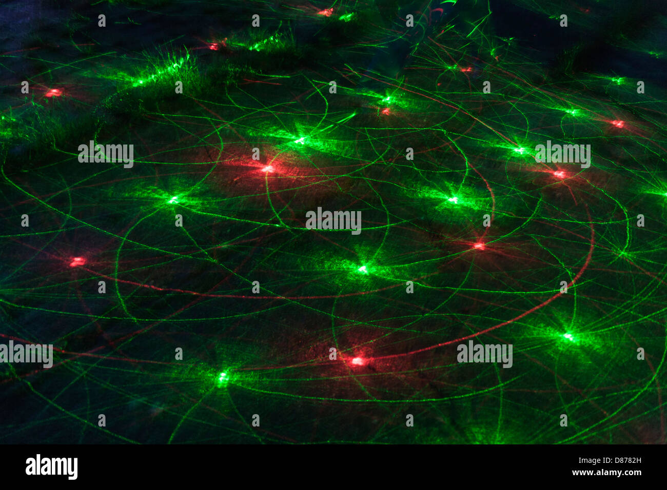 In Germania, in Baviera, pavimento illuminato ad estate rave party Foto Stock