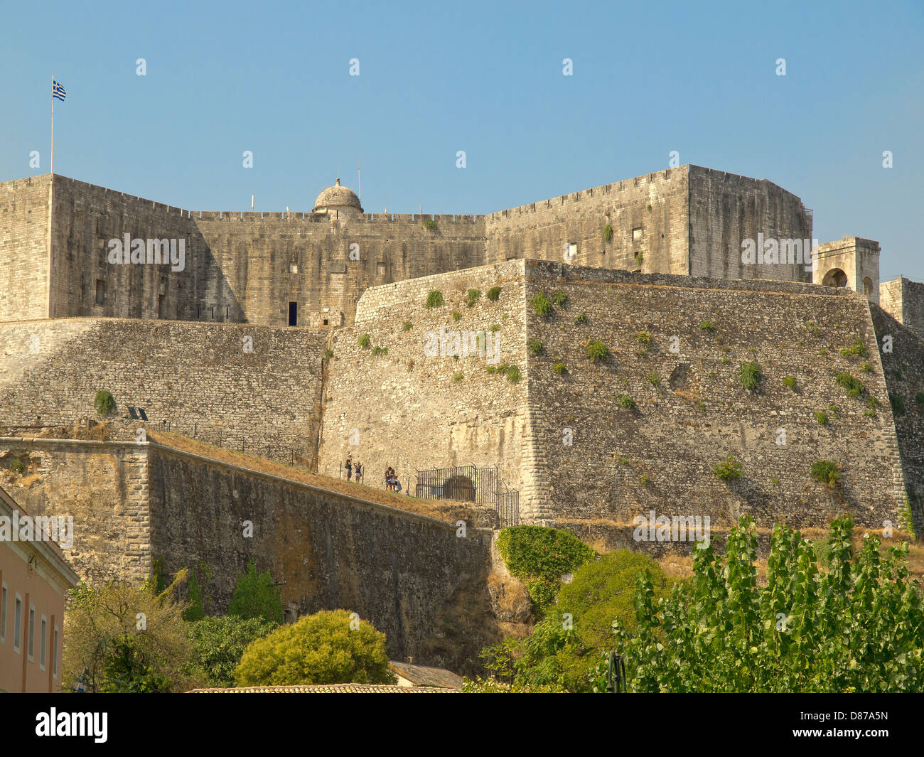 Castello nella città di Corfù, Kercura cily, Corfu city, l'isola di Corfù, Grecia Foto Stock