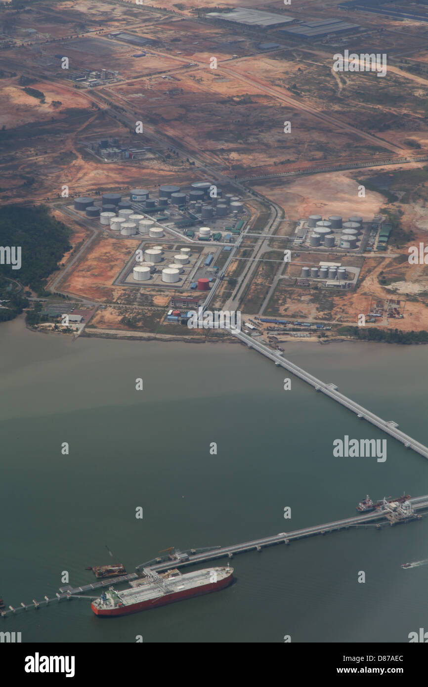 Malaysia impianto petrolchimico petrolchimica Foto Stock