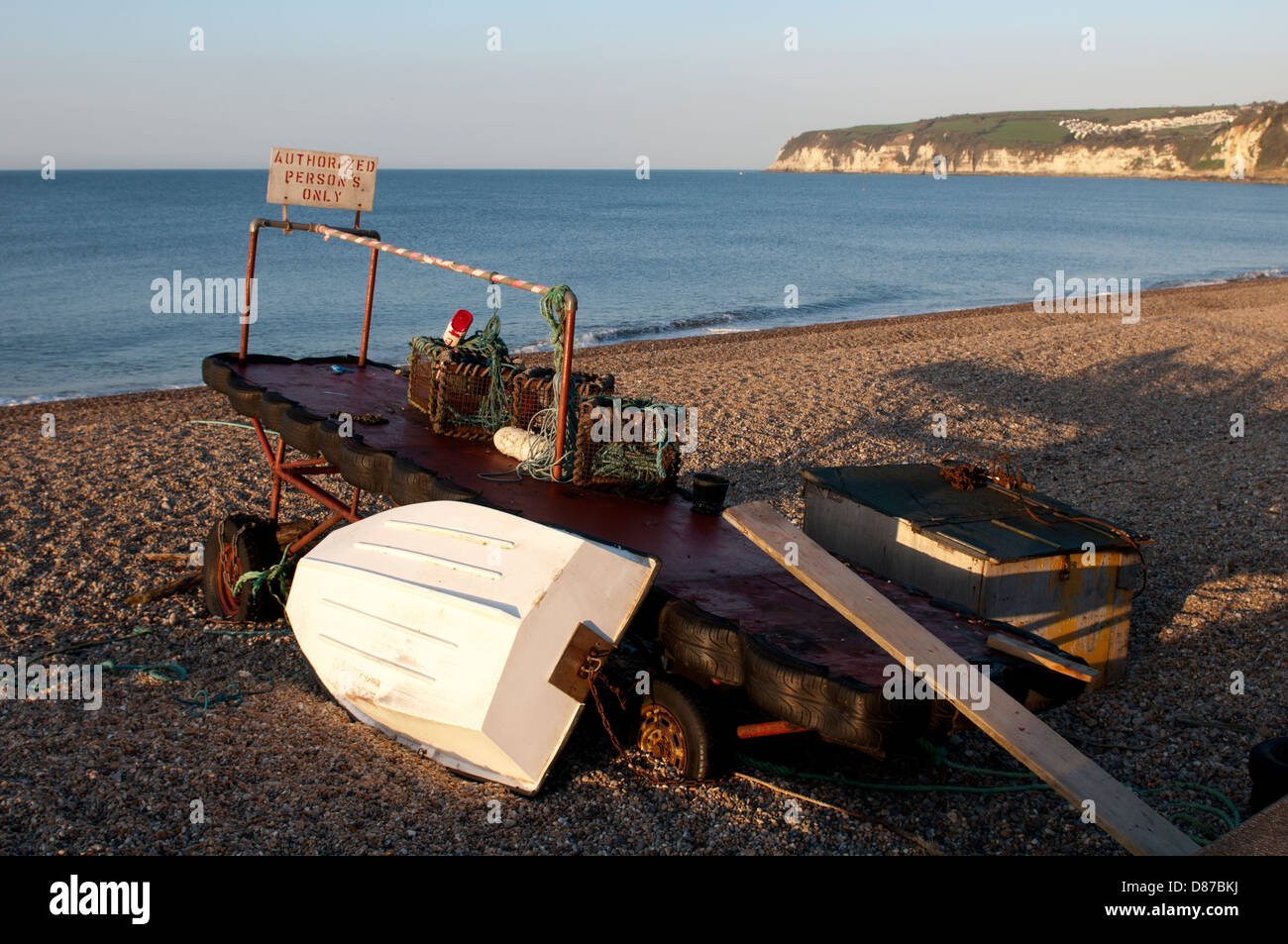 La spiaggia, Seaton, Devon, Inghilterra, Regno Unito Foto Stock