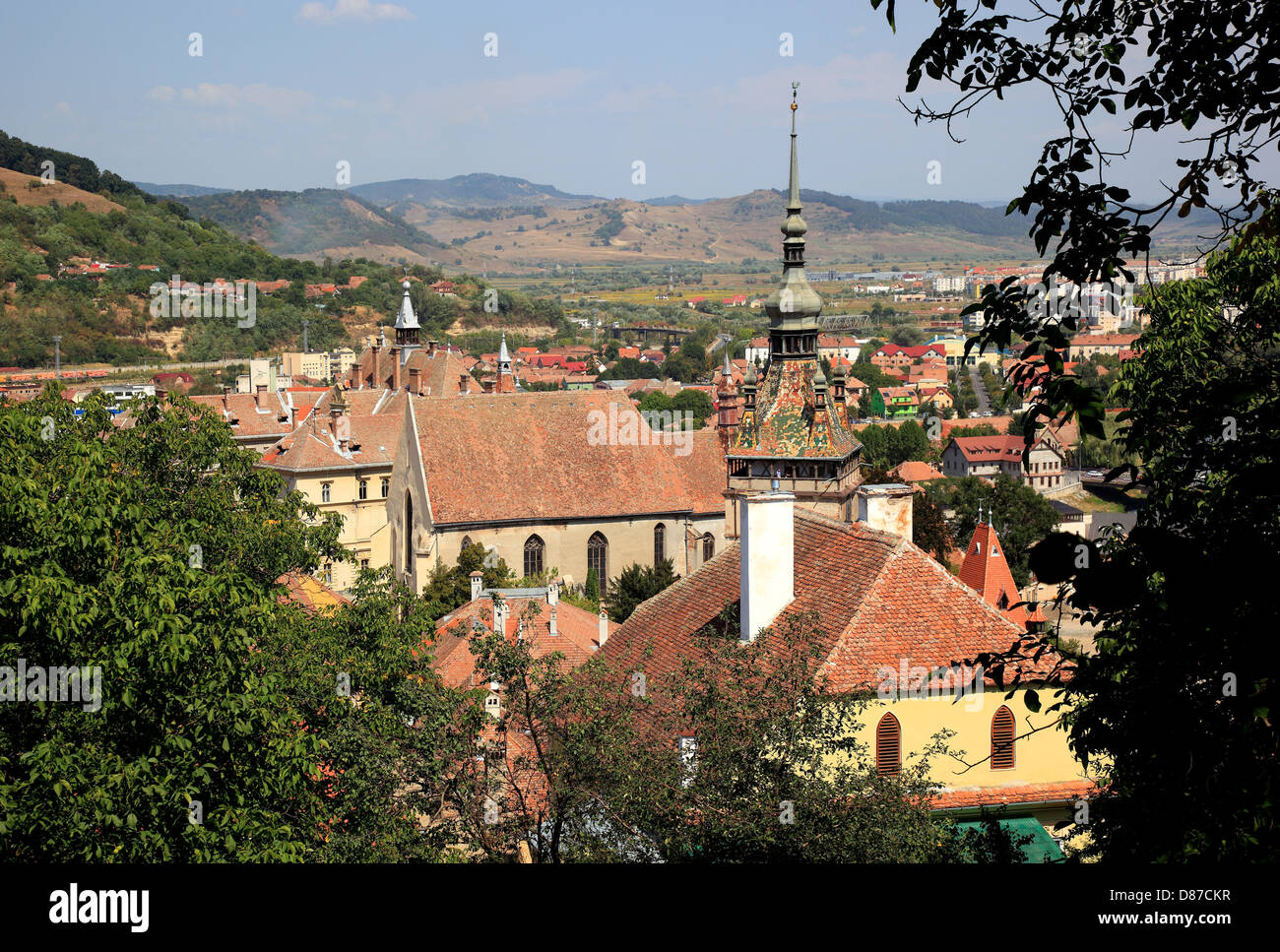 Sighisoara, Sighisoara, Saxoburgum, in Mures County in Transilvania, Romania. Il suo centro storico è stato dichiarato nel 1999 dall'UNESCO Foto Stock