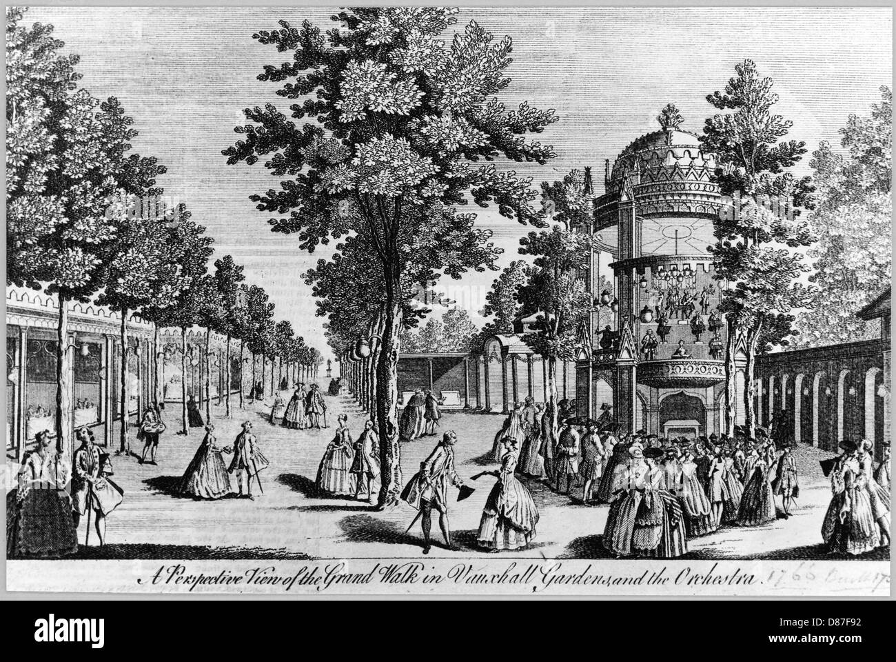 VAUXHALL GIARDINI/1766 Foto Stock