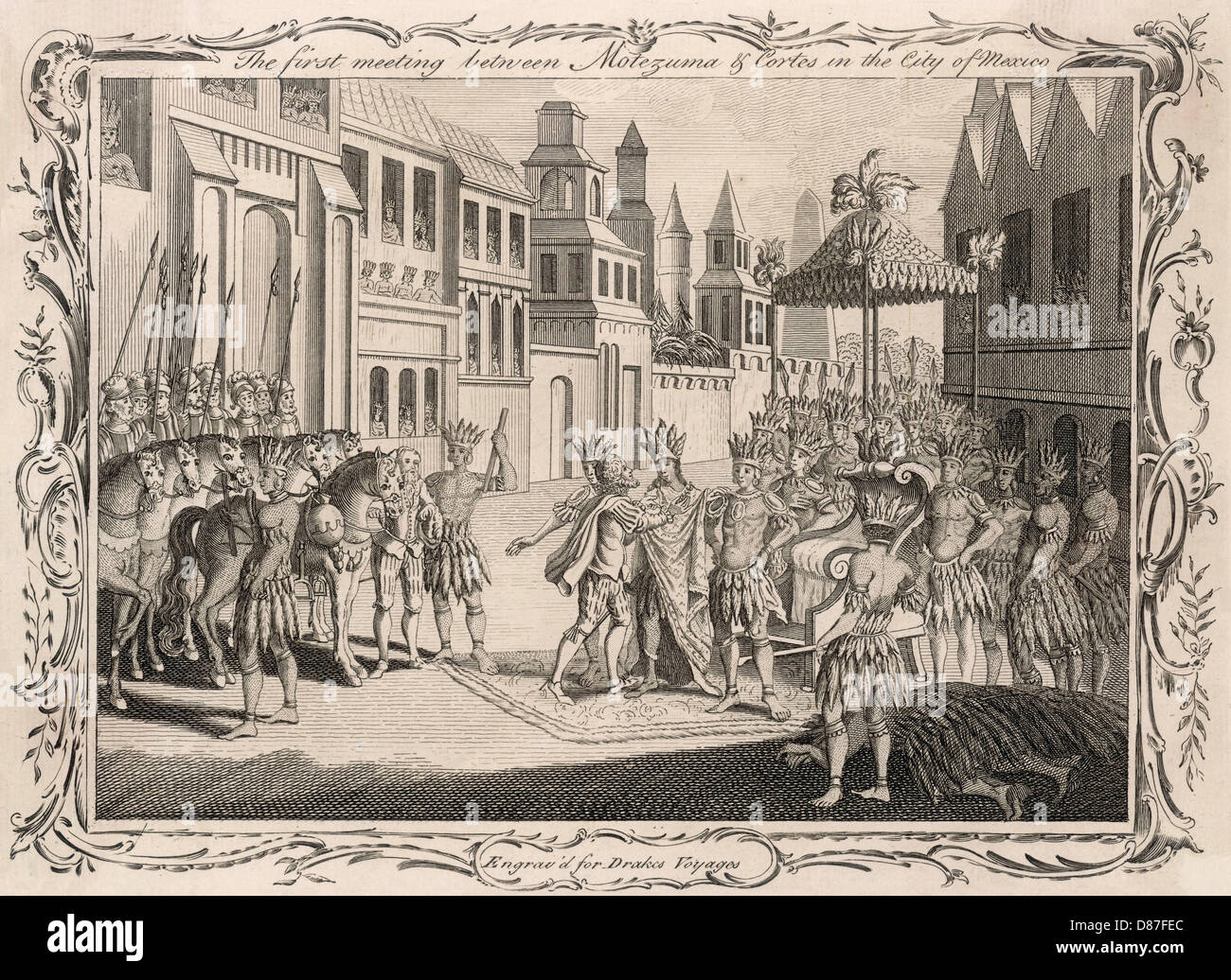 CORTES & MONTEZUMA Foto Stock