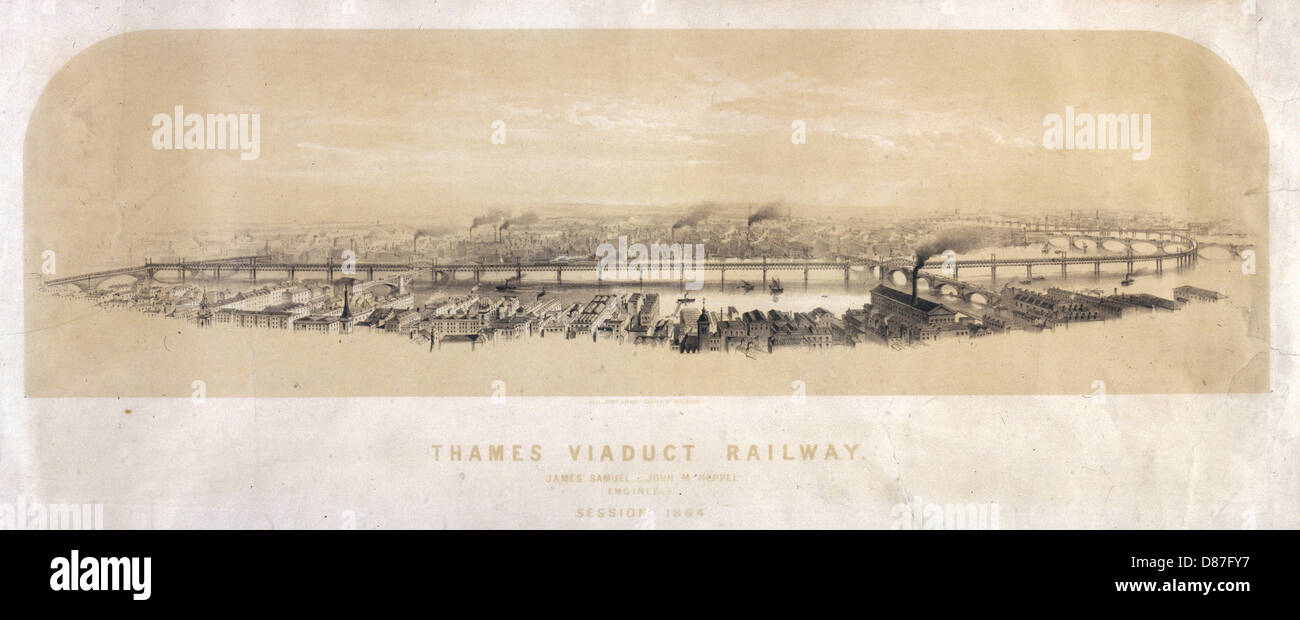 Il Tamigi viadotto ferroviario Foto Stock