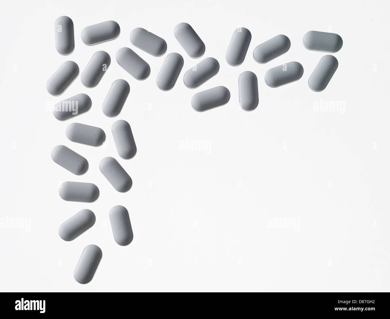 Bianco medicina di prescrizione pillole compresse Foto Stock
