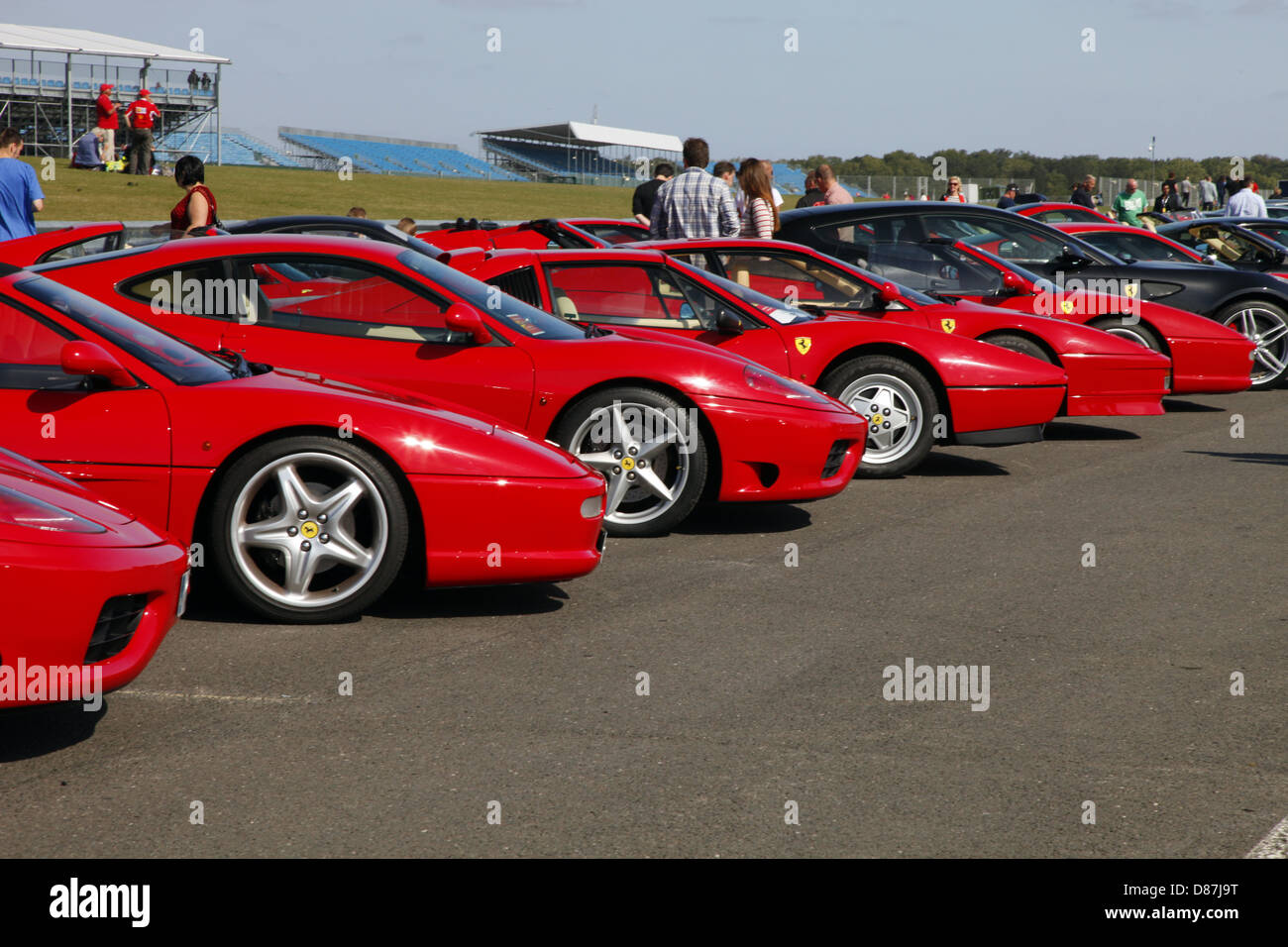 La linea di colore rosso Ferrari a Silverstone Inghilterra 17 Settembre 2012 Foto Stock
