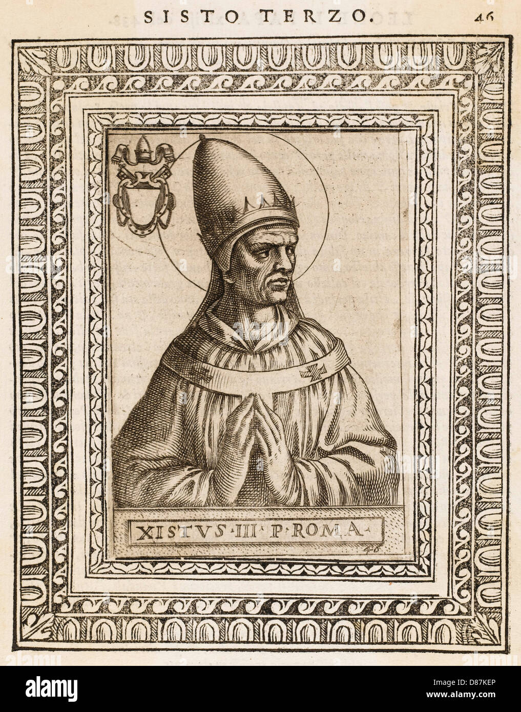 PAPA SISTO III Foto Stock