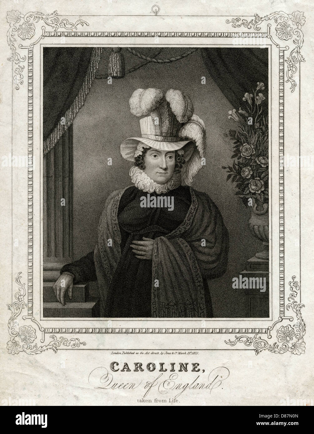 CAROLINE BRUNSWICK/1821 Foto Stock