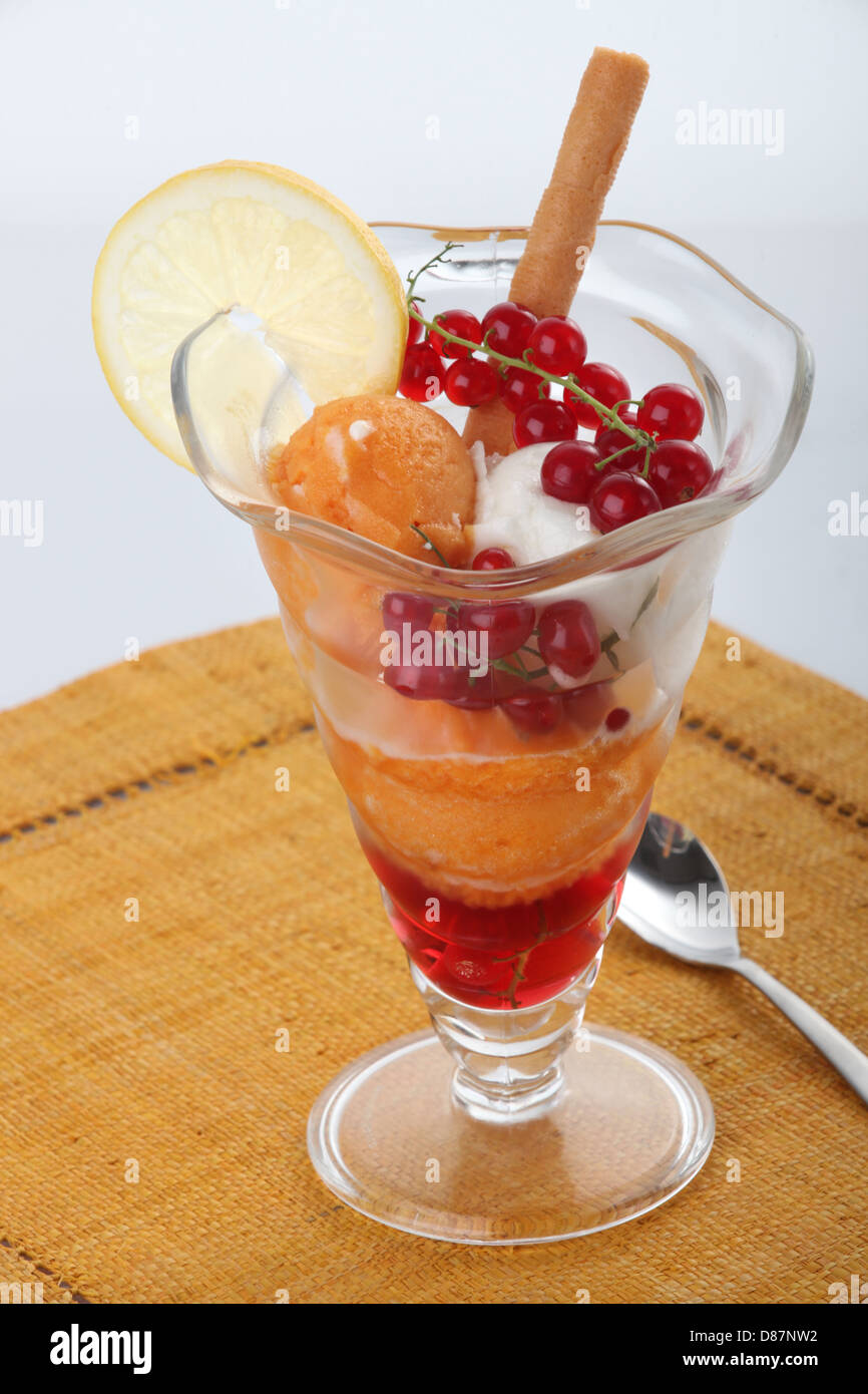 Close-up di un sorbetto Foto Stock
