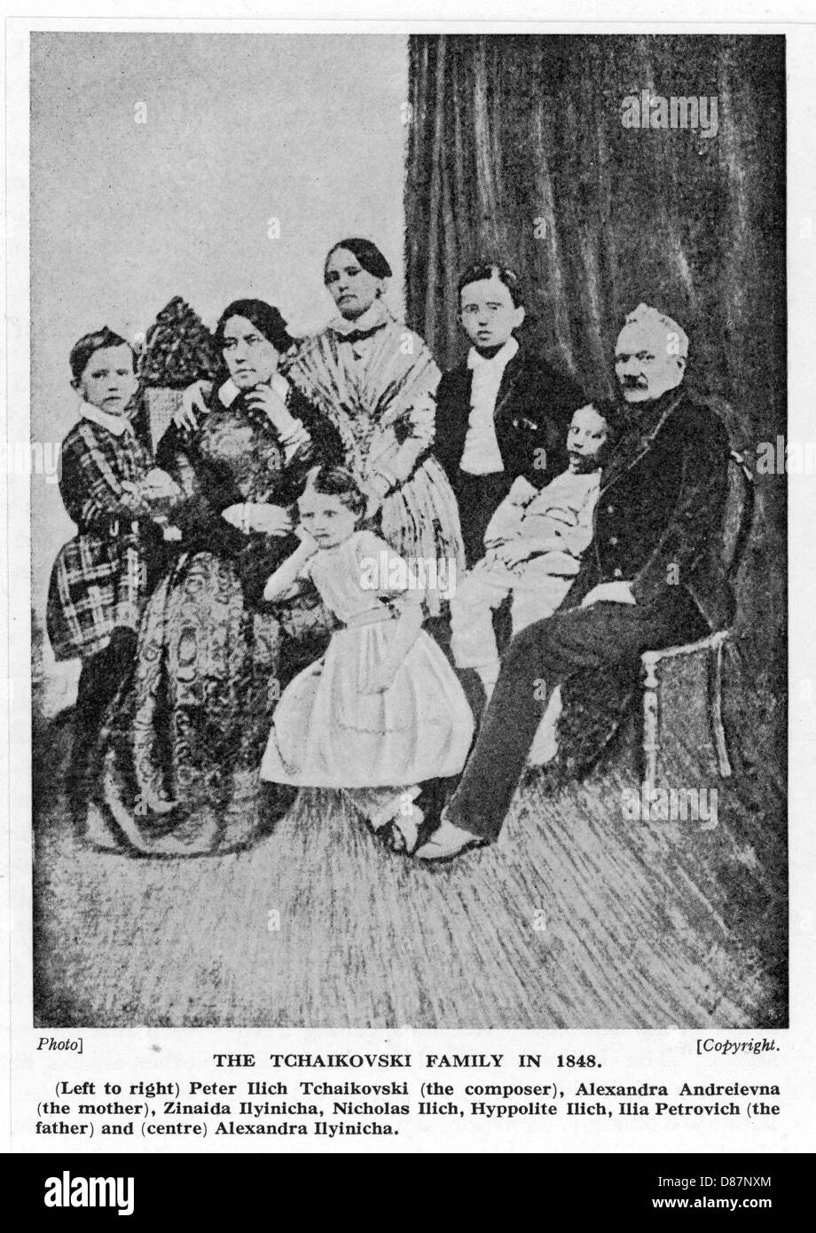 Tchaikovsky - Famiglia 1848 Foto Stock