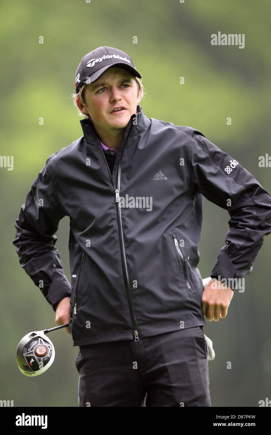 21.05.2013 Wentworth, Inghilterra. Niclas Fasth durante la pratica davanti alla BMW PGA Championships. Foto Stock