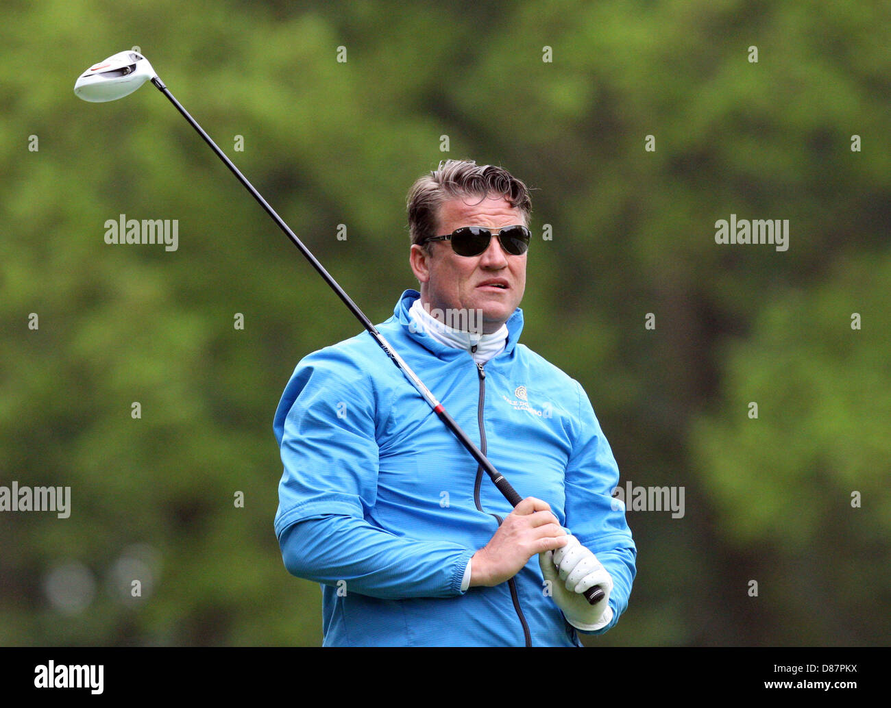 21.05.2013 Wentworth, Inghilterra. Jarmo Sandelin durante la pratica davanti alla BMW PGA Championships. Foto Stock