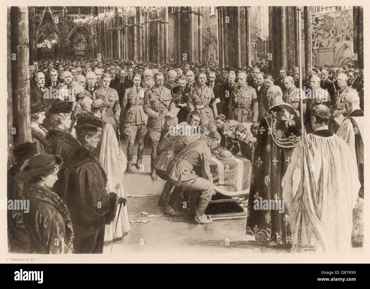 SEPOLTURA DI SCONOSCIUTO VENDUTO Foto Stock