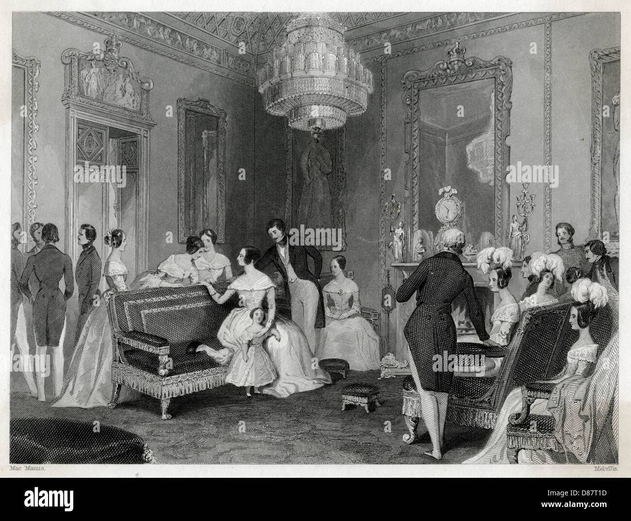 Queen Victoria nel salotto di Buckingham Palace Foto Stock