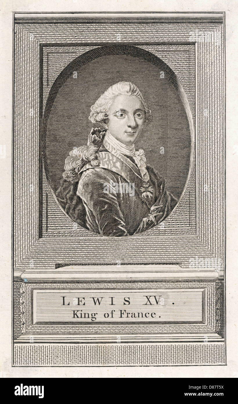 LUIGI XV, RE FRANCESE Foto Stock