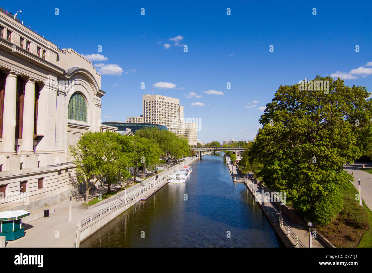 Canale Rideau in Down Town Ottawa-Canada Foto Stock