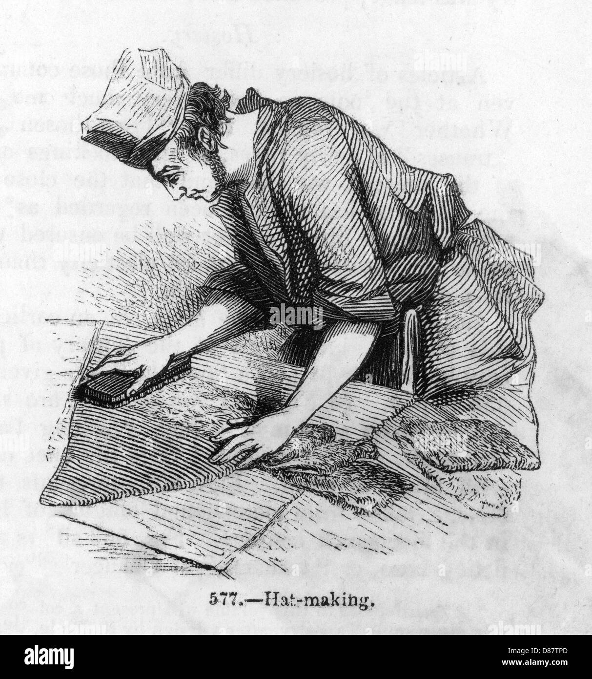 Hudson's Bay Company, fare cappelli 1841 Foto Stock
