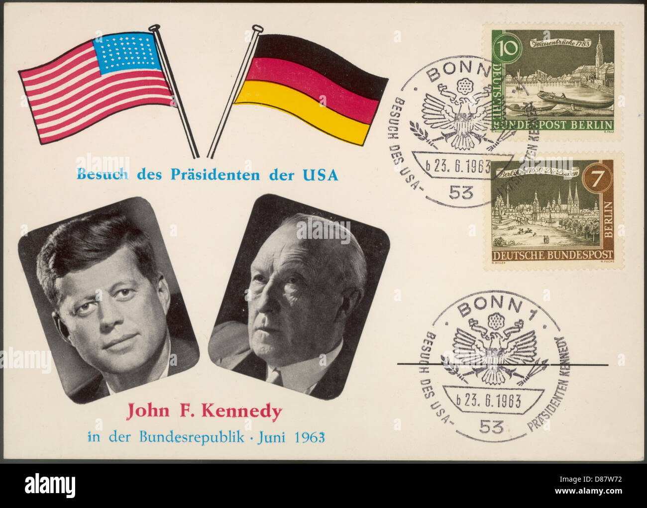 Visita del presidente John F Kennedy a Berlino, Germania Foto Stock