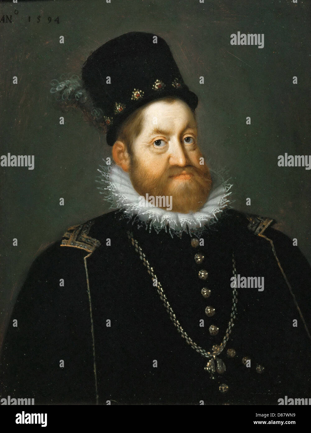 Rodolfo II Imperatore del Sacro Romano Impero (1552-1612) nel 1594. Anche Re di Ungheria e Croazia, Re di Boemia e Arciduca d'Austria Foto Stock