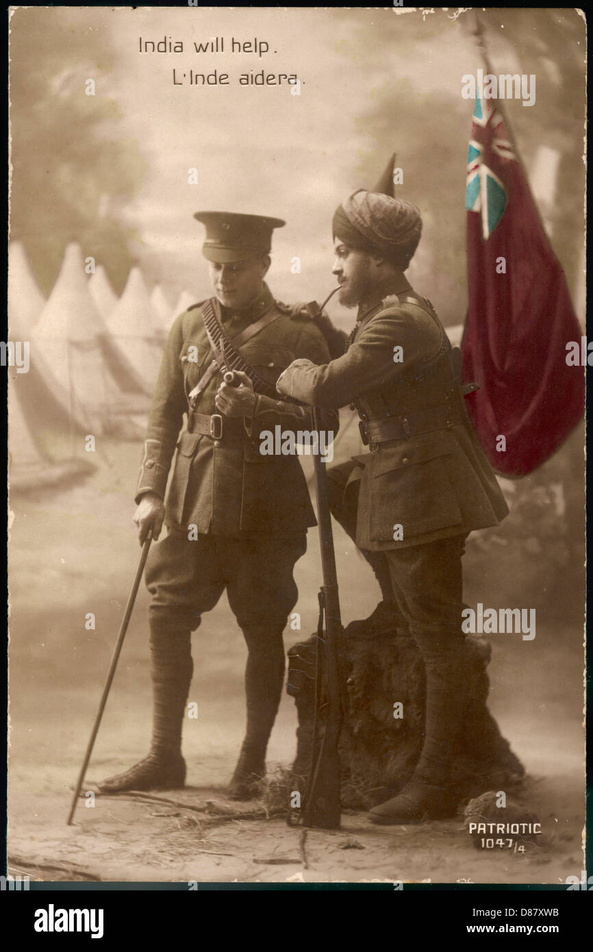 British indiano esercito WW1 Foto Stock