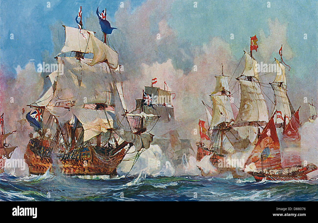 Battaglia navale 1704 Foto Stock