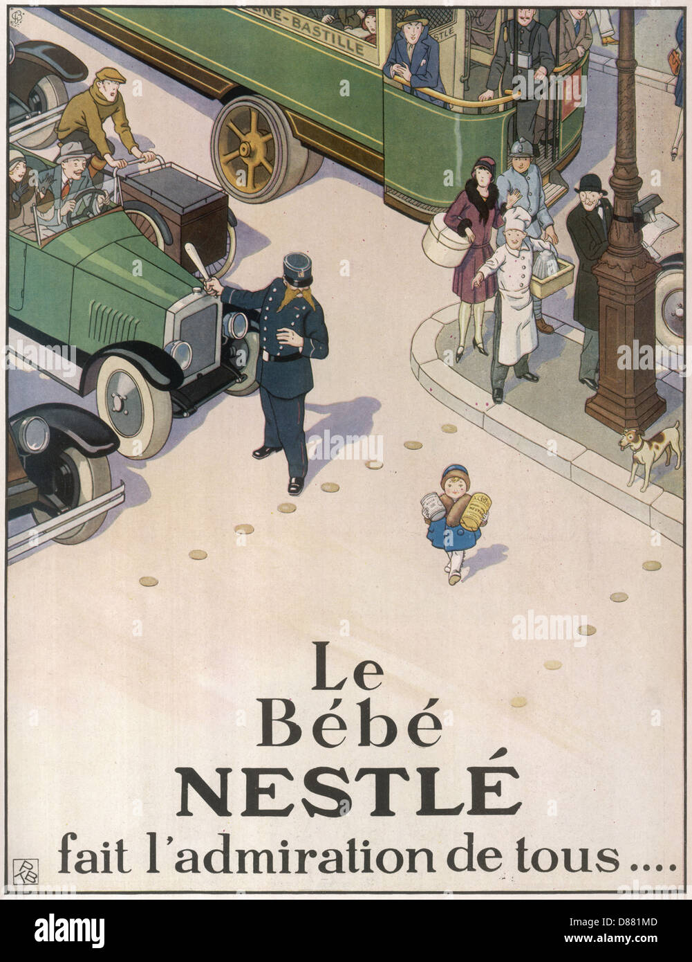 Annuncio forblatte di Nestle 1929 Foto Stock