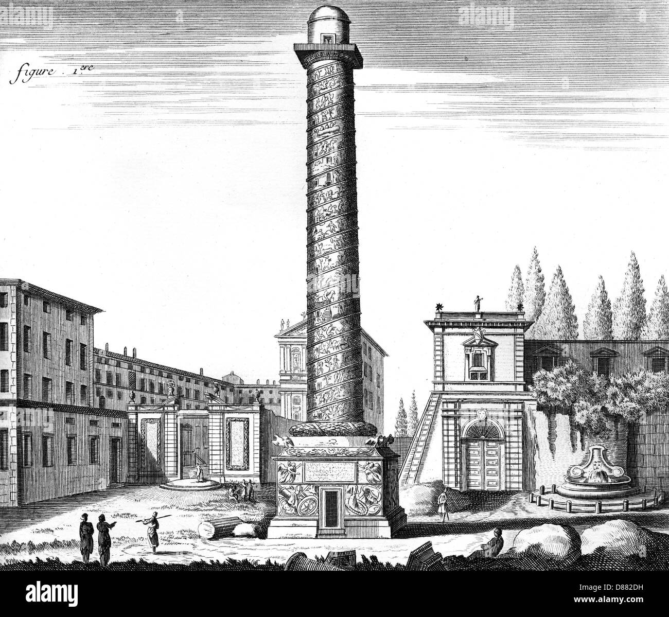 ROMA/COLONNA TRAIANA C1760 Foto Stock