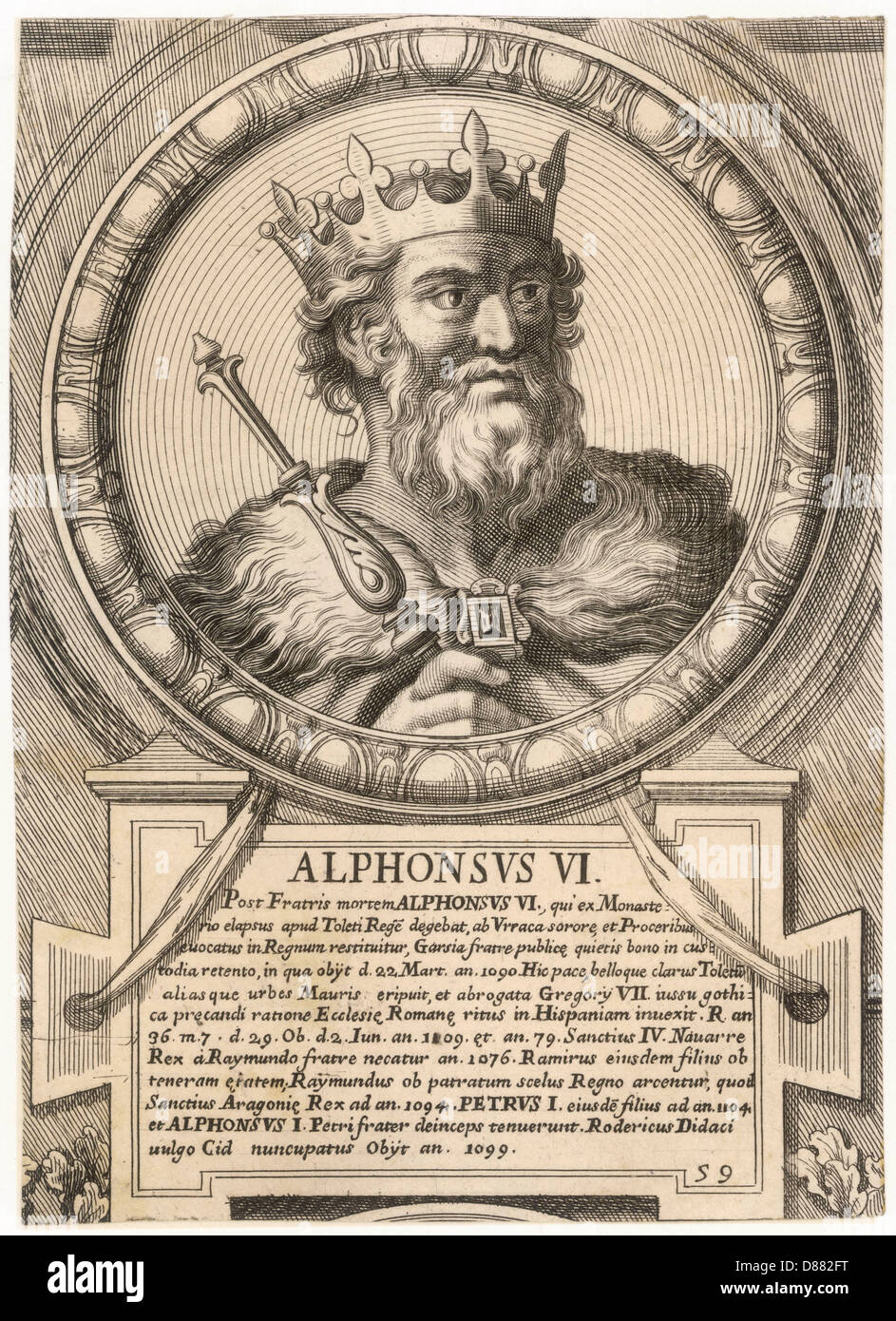 Di Alfonso VI di Castiglia Foto Stock