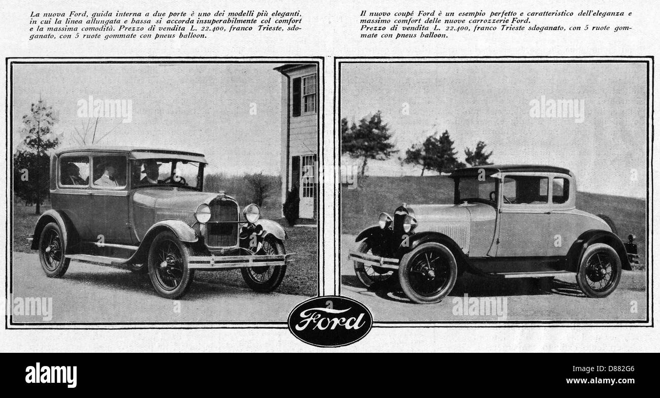 FORD IN ITALIA 1928 Foto Stock