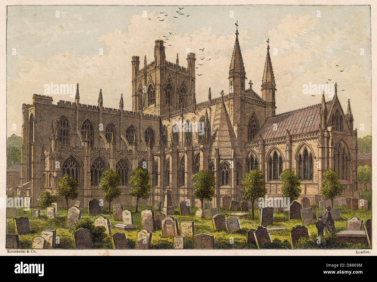 CHESTER/CATTEDRALE 1878 Foto Stock