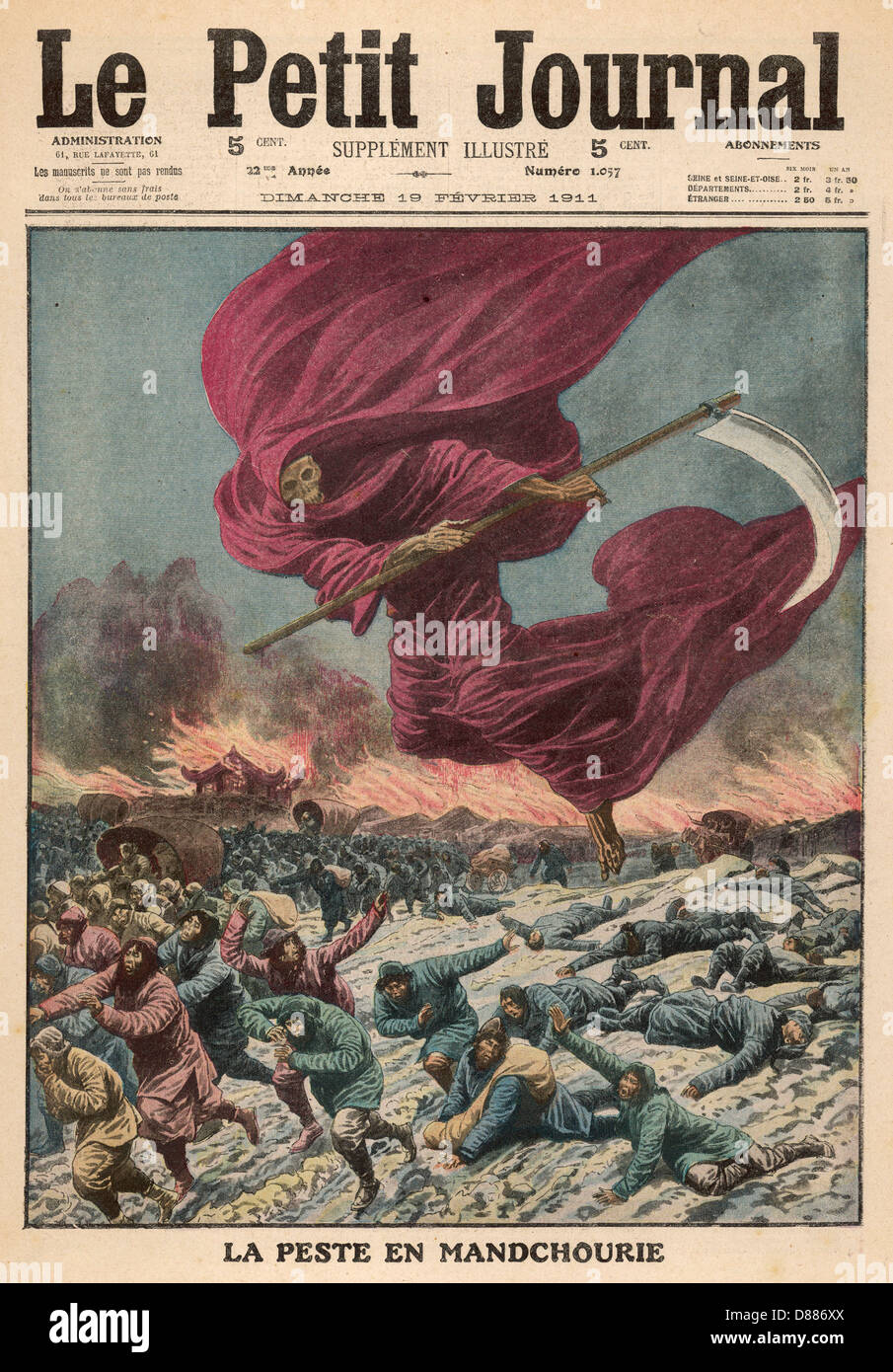 Peste in Manciuria - 1911 Foto Stock