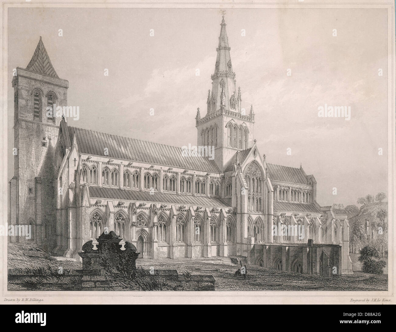 CATTEDRALE DI GLASGOW 1847 Foto Stock