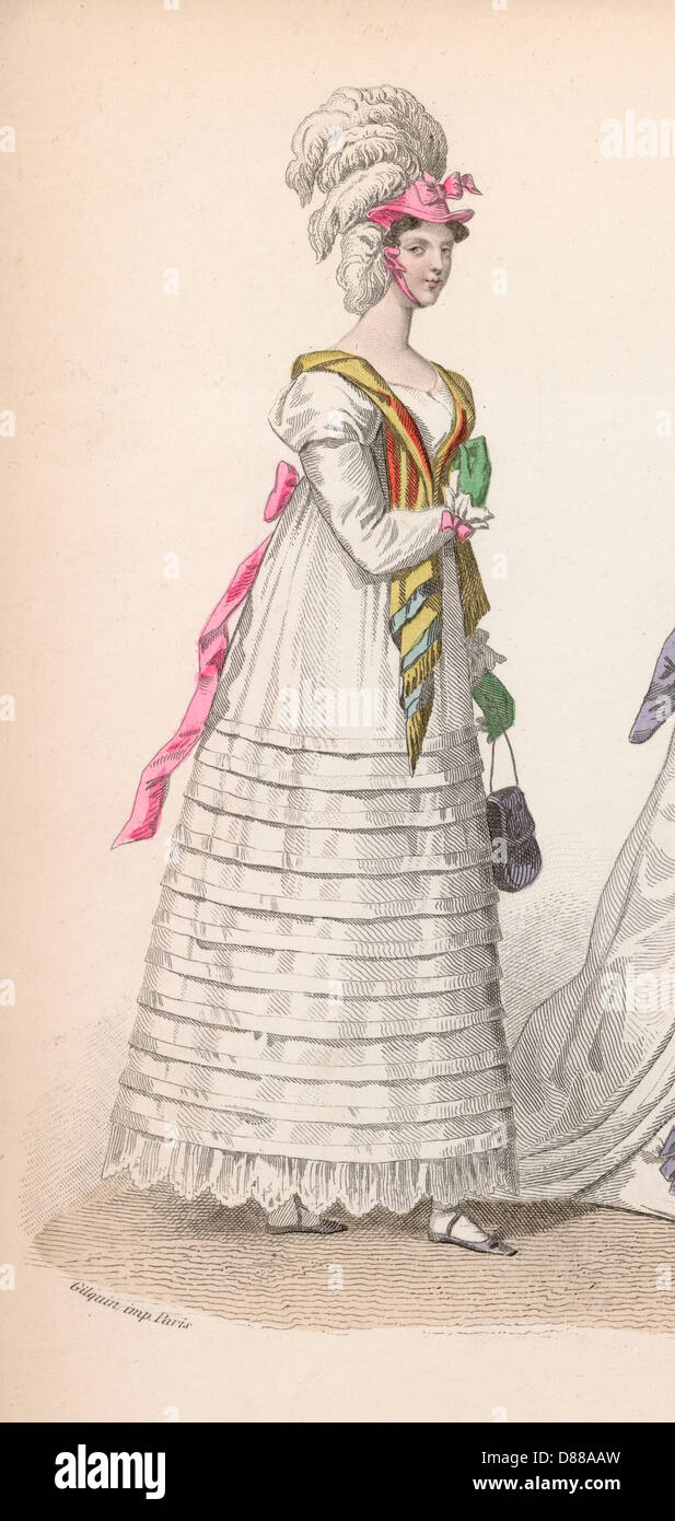 Storia della moda 1815 Foto Stock