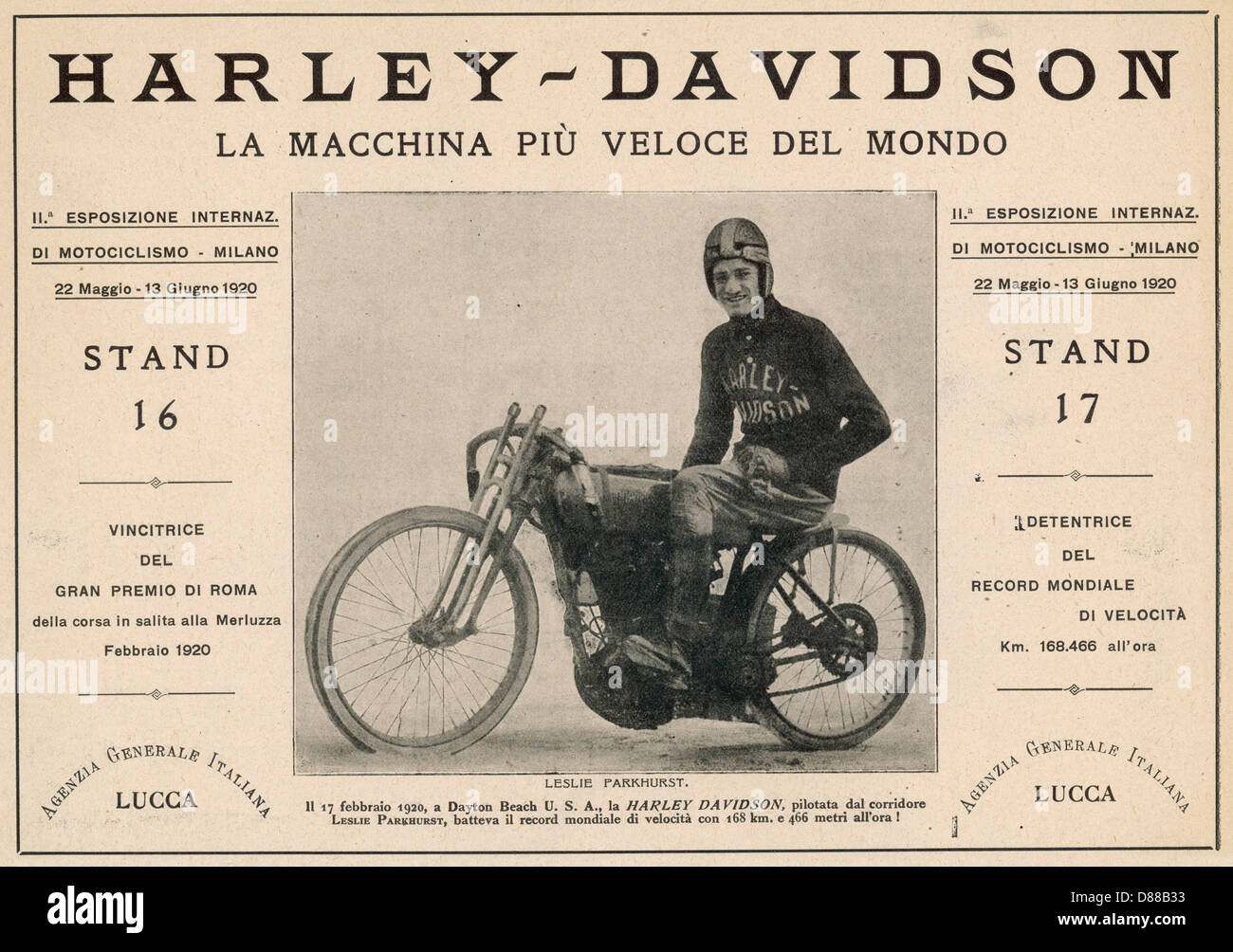 Harley Davidson Annuncio Foto Stock